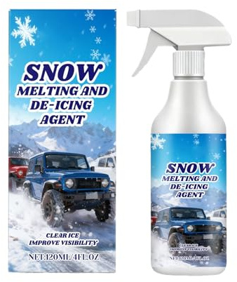 Generico Detergente per Parabrezza Auto - 120 ml Agente per Rimuovere Ghiaccio E Neve dal Vetro Ad Azione Rapida,Spray Deghiacciante per Veicoli,per SUV Berlina Camion Monovolume Auto