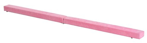 SHENJMAI Klappbarer Schwebebalken 2,1 m (7 Fuß) Langer, klappbarer Gymnastikbalken for Heimfitness, Training und Sport – Rosa