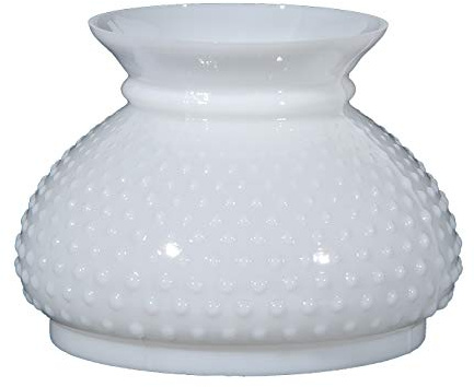 B&P Lamp® 7 Fitter Opal Hobnail Shade With Plain Top