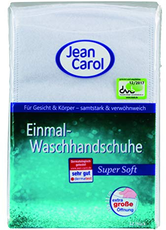 JEAN CAROL Einmal-Waschhandschuhe, Super Soft, 96 St??ck (8 x 12 St??ck)