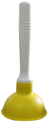 Coralpearl Pömpel Saugglocke Klein, Abfluss Kolben, WC Stößel Pumpe Sauger Stampfer Reiniger für Bad Toilette, Küche Waschbecken, Dusche Klempner Abflussreiniger Verstopfen Entferner Werkzeug, Gelb