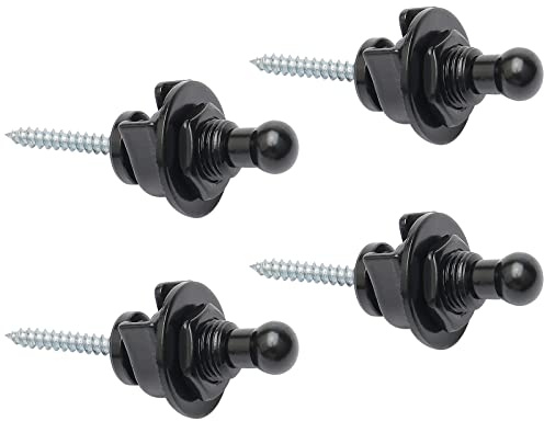 Gitarrengurtschlösser, 4-teiliges Gurtschloss-Set für E-Gitarren und | Schnellentriegelungsmechanismus, Sicherheitsgurt-Verriegelungssystem, Akustik-/Elektro-/Bassgitarre