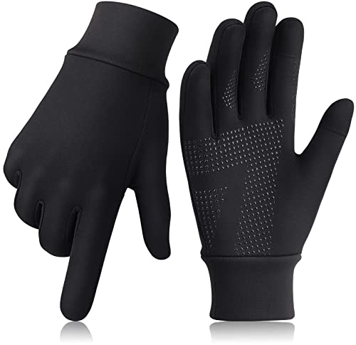 HASAGEI Touchscreen Handschuhe Fleece Laufhandschuhe Herren Damen Sport Handschuhe Winterhandschuhe Warme Winddichte Handschuhfutter für Fahrrad,Laufen, Wandern,Fahren