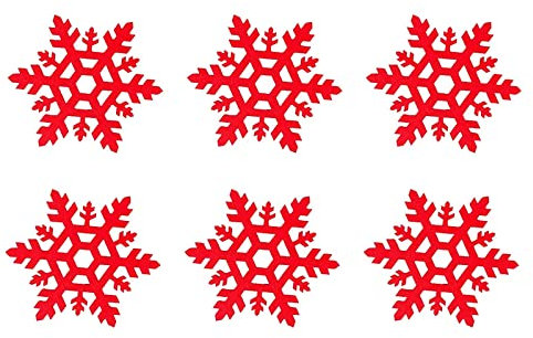 Posavasos Navidad,Posavasos de Fieltro Navideño,Posavasos de Copo de Nieve,Posavasos para Decoración de Navidad,Posavasos con Diseño de Copos de Nieve,para Navidad,Decoración de Mesa de Fiesta,6 Pzs