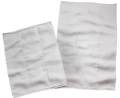 OsoCozy - Chinese Prefolds Cloth Diapers 1 Dozen - Perfect for Burp Cloths or Diapers. Soft and Absorbent for Baby Made of 100% Cotton- Fits 15-30 Lbs. - Size: Regular 2x5x2, 14x21 inches.