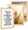 PHOTOLINI Bilderrahmen 30x40 Holz MDF Natur 3er Set, breite Rahmen 30x40 Holz MDF mit Acrylglas, picture frame 30 x 40 zum Aufhängen, Bilderrahmen 40x30 cm plus Zubehör - Fotorahmen Wanddekoration