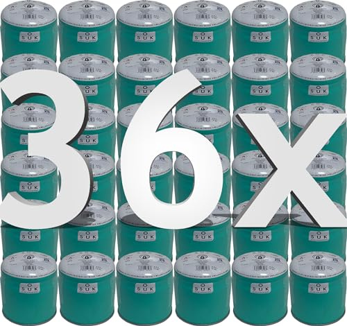 SOUK ONE Gaspatron Premium 190 g (400 ml) Set med 36 st Butangaspatron Gaspatron Stechgaspatron, Campingspis, Gasvärme, Camping Gas Butangaspatron (36x 190 g)