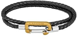 Lacoste mäns MATT kollektion läderarmband svart - 2040316, En storlek, Läder, Ingen ädelsten