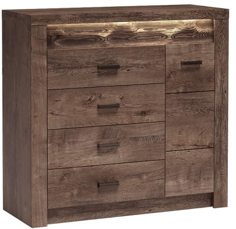 Lomadox Kommode Sideboard Highboard Anrichte Aufbewahrungsschrank Schubladenkommode Wohnzimmerschrank modern in braun