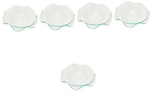 Beavorty 10 Stück Ersatzschale Für Ölwärmer Wachsbrenner Glasschale Wachsschmelzplatte Kleine Glasplatte Wiederverwendbare Öllampenschalen Glasschale Für Ätherische Öle