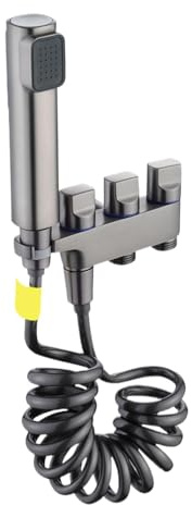 Doccetta per bagno – Doccetta per WC, rubinetto e set spray, pressione 'acqua regolabile, spruzzatore d'acqua, doccia in acciaio inox per bagno