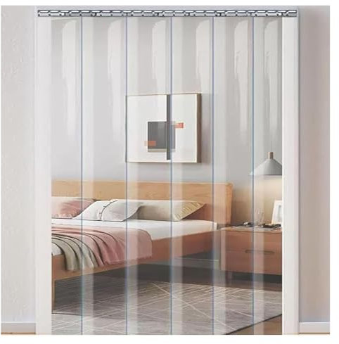 WXQTM PVC-Türvorhangstreifen Streifenvorhänge Aus Kunststoff Glatt und Wasserdicht Streifenvorhänge Streifenvorhänge für Raumteiler, Nach Maß (1.05x2.8m)