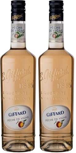 Giffard - Crème de Pêche de Vigne - Crème de Fruits - Recette Française - Fruitée et Douce - 70 Cl, 700 milliliters (Lot de 2)