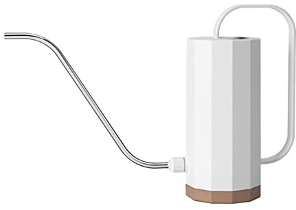 AKTOUR Bottiglie di vetro per sidro, annaffiatoio in plastica con beccuccio lungo, colore caramella, 1,2 l, piccolo annaffiatoio per piante da giardino da interni ed esterni, tappo spray per bottiglie