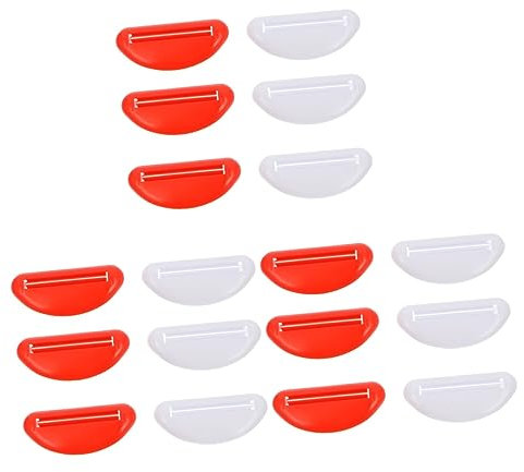 FRCOLOR 18pcs Toothpaste Squeezer Plastic Cosmetic Extruder for Toothpaste Tube Squeezer for Bathroom Use Random Color