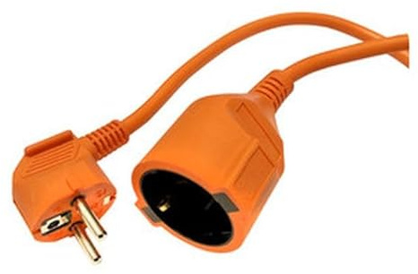 Prolongador eléctrico de 15m, 3x1.5mm, 16A, Color Naranja, Ideal para Ampliar Alcance de Dispositivos eléctricos y Herramientas.