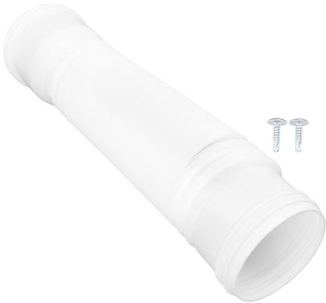 HEEPDD Extensión de canalón de lluvia, extensor de tubo de drenaje retráctil de 59 pulgadas, tubo de drenaje flexible, tubo de extensión de drenaje para bajante (blanco)