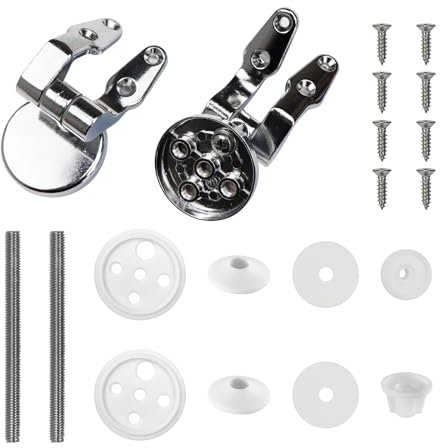 Fanmitrk Sedile WC cerniere in lega di zinco, coperchio WC cerniera con viti accessori