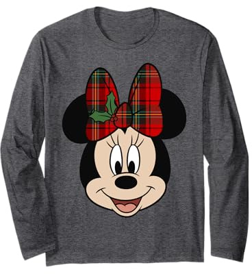Nœud à carreaux Disney Mickey et ses amis Minnie de Noël Manche Longue