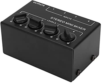 Mixer Stereo Passive 4 Compact Mini Audio Portatile per il Controllo del Tablet del Computer Controllo del Suono