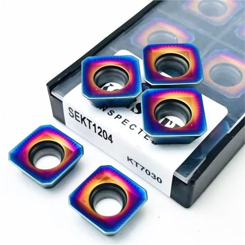 Inserti Per Fresatura In Acciaio Temprato Colorato SEKT1204, Utensili In Metallo Duro, Utensili Da Taglio Per Macchine CNC, Utensili Da Taglio Sekt 1204, 10 Pezzi Utensili Per Tornio