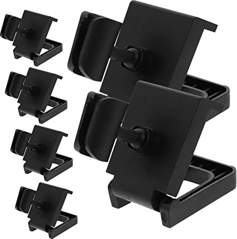 Supporti da Scrivania per Microfono, 6 Pezzi, Base Nera in Plastica | Fondo Antiscivolo, Montaggio Desktop Stabile e Regolabile, Struttura Polivalente per Superfici Piane e Trasmissioni