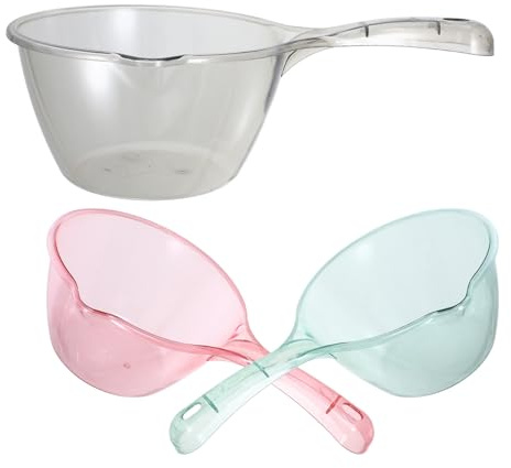Hemobllo 3 pezzi creatori d'acqua da cucina in plastica spessa con manico lungo e foro per appenderlo, versatile da cucina, per bagno e gastronomia