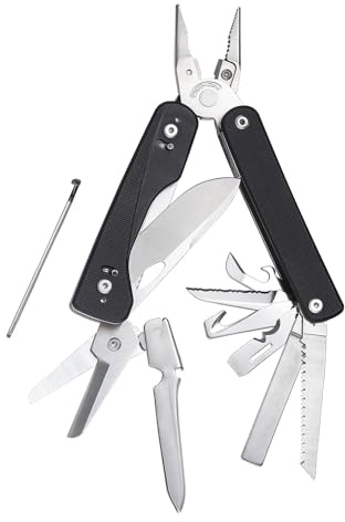 ROXON Multitermina modular S805G (2 herramientas largas y 4 cortas) | que incluye alicates fijos, tijeras fijas de tamaño estándar, hojas reemplazables y herramientas Flex intercambiables
