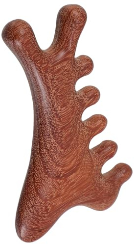HONMEET Handgefertigter Kopfhautmassagekamm aus Sandelholz mit Ergonomischem Zahndesign der Entspannung für Männer und Frauen bei Haarpflege