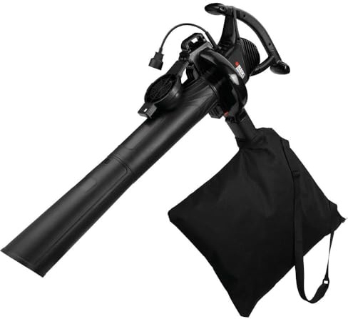 BLACK+DECKER Electric Leaf Blower, Leaf Vacuum and Leaf Mulcher, 3-in-1 300 CFM 210 MPH 12-Amp Handheld Lightweight Corded Electric Combo Kit (BV3100)