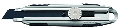 OLFA MXP-L - Cúter de aluminio con bloqueo manual y cuchilla extra afilada de 18 mm