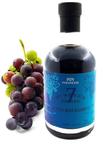 Hallingers Genuss Manufaktur Gourmet-Essig Geschenk - für Salate, Getränke & Speisen in wertiger Geschenkflasche No. 7 6% Säure Aceto Balsamico, Geschenkidee für Frauen Männer