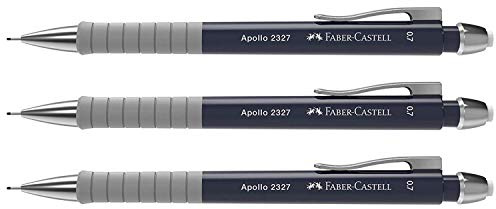 FABER-CASTELL Apollo Druckbleistift, 0,7 mm, dunkelblau, 3 Stück