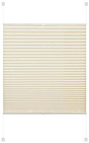 Gardinia, Deco Company Estor Plisado Opaco, con Pinzas, Todas Las Piezas de Montaje Incluidas, Easyfix Dos rieles Control, Beige, 45 x 130 cm (Ancho Alto)