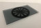 Base girevole, per Tv e pc, di facile rotazione, in vetro temperato nero fumè dimensioni cm 50x32 -GK54N