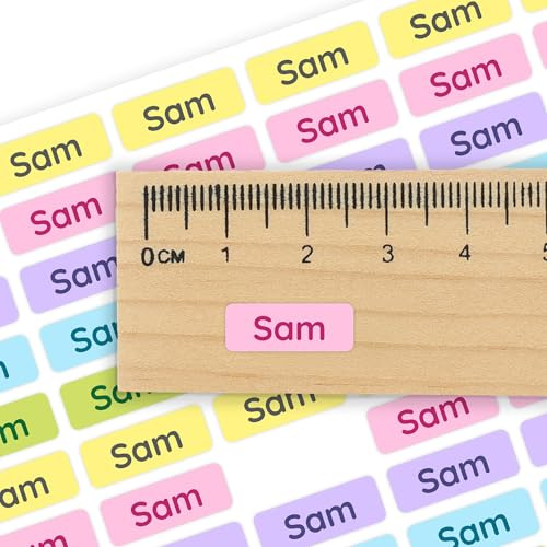 Klebekerlchen® | 175 Mini Namensaufkleber Kinder für Stifte und Schulsachen – Aufkleber zum Beschriften Schule & Kita – Namensschilder für Kleidung - Etiketten selbstklebend & wasserfest – Süßigkeit
