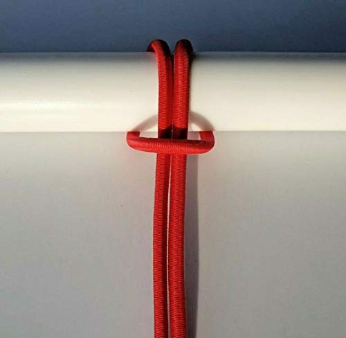 Generic GUMMISEIL Expanderseil Planenseil elastisches Seil ø 4mm 25 M rot