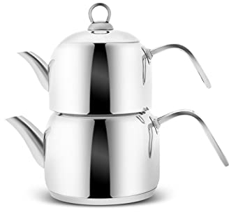 Karaca Urban Mini Metal Teapot Set, Caydanlık, Tea, Tea Maker Teiera turca, Teiera, Tea Maker turco, Bollitore e Tea Maker.