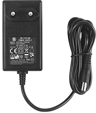 Adattatore di alimentazione DC 15 V 1 A 1000 mA spina 5,5 mm x 2,1 mm con punte selezionabili 5,5 mm x 2,5 mm, 3,5 mm x 1,35 mm