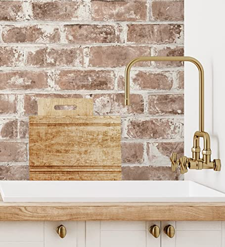 GAULAN 500680940 Papier peint lessivable écologique en vinyle mur de briques pour mur salon cuisine chambre couloir salle à mange tête de lit hall - Échantillon DIN A4