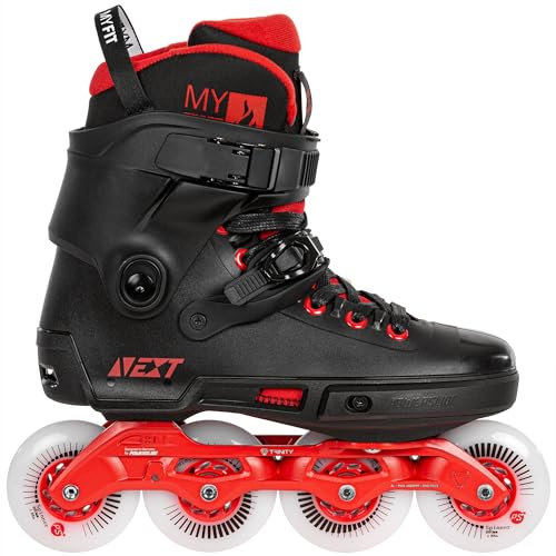 Powerslide Inline Skate Next Black Red 80, für Urban und Fitness, für Damen und Herren