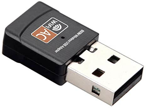 NAERSI 600Mbps USB WiFi dongle adapter dual band 2.4GHz/5GHz fast high gain antenna 802.11ac Wi-Fi wireless network card for desktop laptop supports Windows Mac and Linux