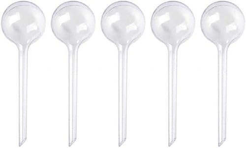 Transparent 6pcs Plant Watering Globes Plastic Self Watering Bulbs Automatic Flower Waterer for Indoor Gardening Small, Normal