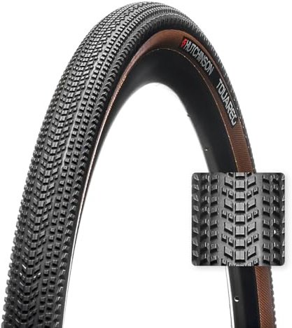 HUTCHINSON - TOUAREG Tubeless Ready - Pneu Gravel - Bi-Gomme - Pour Les Parcours Chaotiques - Résistant Et Durable - Tringles Souples - Noir / Tan - Dimensions 650 x 47 mm