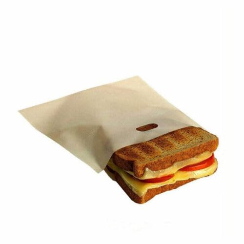 Home Avenue Reusable Toaster Bags Non-Stick Toasted Sandwich Bags Washable Toastie Bag Toastie Bags for Toaster Microwave Grill Toast Bags for Toast Sandwich Panini Snacks Reuse 100 Times - Pack of 4