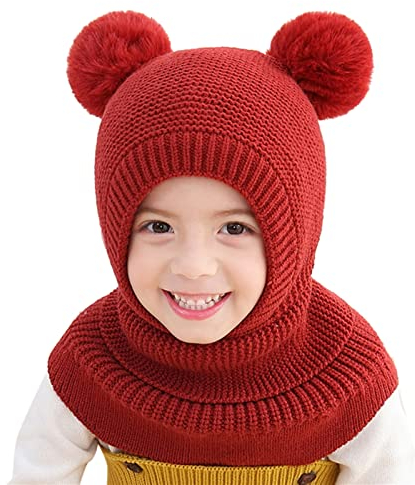 Kinder Wintermütze Schals Ohrenklappe Jungen Mädchen 2 In 1 Kleinkinder Beanie Kinderschal Winter Mädchen Strick Mützen Und Schal Schal Kinder Mädchen 2-6 Jahre