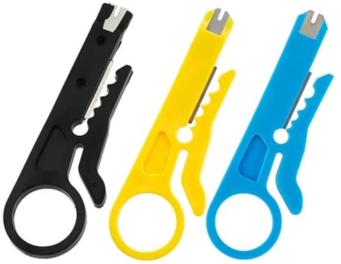 AVIMYA Pinza spelafili Automatica Cavo coassiale Universale Spellafili Utensili for Cavi Spellatura Strumenti di crimpatura con Chiave Esagonale (Color : CP-2017A)