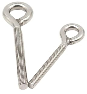 IOFIT 2 Stück M4 M5 M6 M8 304 Edelstahl-Schraubbolzen-Verriegelungshaken mit 2 Stück Muttern (Color : Closed Hook, Size : M5)