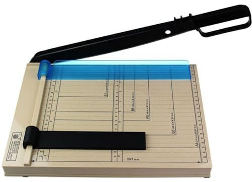 HotcoS Guillotine-Papierschneider, Papierschneider A4, professionelle industrielle Hochleistungs-Scrapbooking-Trimmermaschine mit Metallbasis für Büros, kommerzielle Fotokopierdruckereien