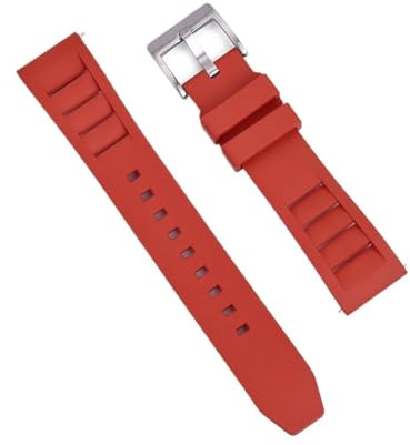 INEOUT Hochwertiges Fluorkautschuk-Uhrenarmband, 20 Mm, 22 Mm, Kompatibel Mit Richard Mille-Uhrenarmbändern, Taucharmband, Schnellverschluss-Handgelenkgürtel (Color : Red 1, Size : 22mm)